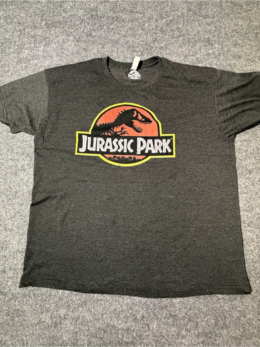 Jurassic Park Logo Short-Sleeve Tee - Charcoal